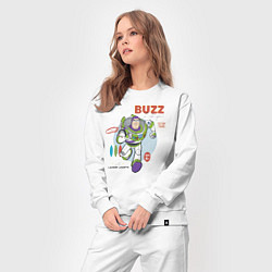 Костюм хлопковый женский Buzz Lightyear, цвет: белый — фото 2