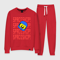 Костюм хлопковый женский Spaceship, цвет: красный