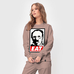 Костюм хлопковый женский Ганнибал Лектор, цвет: пыльно-розовый — фото 2