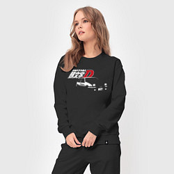 Костюм хлопковый женский INITIAL D, цвет: черный — фото 2