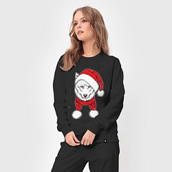 Костюм хлопковый женский Wolf hipster, цвет: черный — фото 2