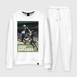 Костюм хлопковый женский Диего Армандо Марадона, цвет: белый