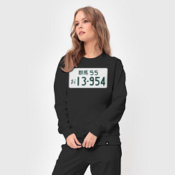 Костюм хлопковый женский Initial D Номер, цвет: черный — фото 2