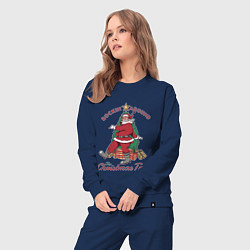 Костюм хлопковый женский Rockin Santa, цвет: тёмно-синий — фото 2