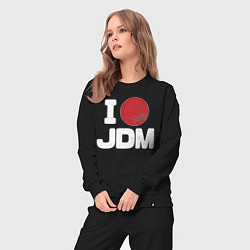 Костюм хлопковый женский JDM, цвет: черный — фото 2