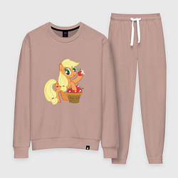 Костюм хлопковый женский Applejack, цвет: пыльно-розовый