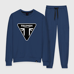 Костюм хлопковый женский Triumph Мото Лого Z, цвет: тёмно-синий