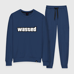 Костюм хлопковый женский WASTED, цвет: тёмно-синий
