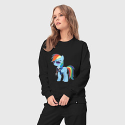 Костюм хлопковый женский Pony - Rainbow Dash, цвет: черный — фото 2