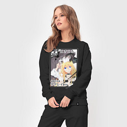 Костюм хлопковый женский Ангел кровопролития, цвет: черный — фото 2