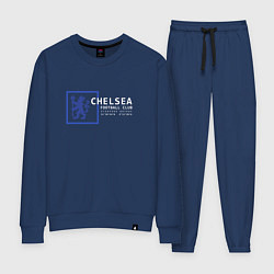 Костюм хлопковый женский FC Chelsea Stamford Bridge 202122, цвет: тёмно-синий