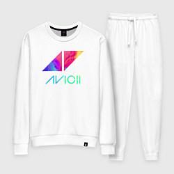 Костюм хлопковый женский AVICII RAIBOW, цвет: белый