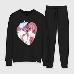 Костюм хлопковый женский Tomoe and Nanami KIss, цвет: черный