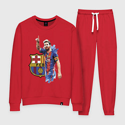 Костюм хлопковый женский Lionel Messi Barcelona Argentina!, цвет: красный