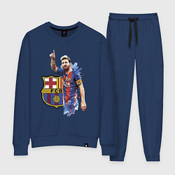 Костюм хлопковый женский Lionel Messi Barcelona Argentina!, цвет: тёмно-синий