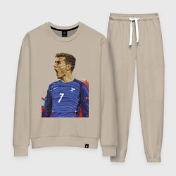 Костюм хлопковый женский Antoine Griezmann, цвет: миндальный