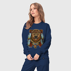 Костюм хлопковый женский Славянский медведь, цвет: тёмно-синий — фото 2