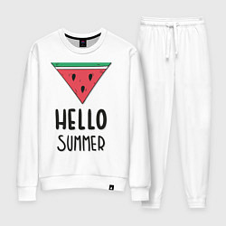 Костюм хлопковый женский HELLO SUMMER, цвет: белый