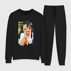 Костюм хлопковый женский Ha-Ha nagatoro, цвет: черный