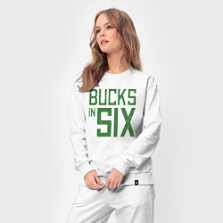 Костюм хлопковый женский Bucks In Six, цвет: белый — фото 2
