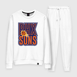 Костюм хлопковый женский PHX Suns, цвет: белый