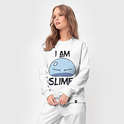 Костюм хлопковый женский I AM SLIME, Я СЛИЗЬ, цвет: белый — фото 2