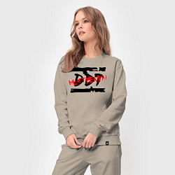 Костюм хлопковый женский DDT НЕ СТРЕЛЯЙ!, цвет: миндальный — фото 2