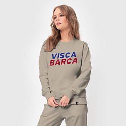 Костюм хлопковый женский Visca Barca, цвет: миндальный — фото 2