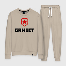 Костюм хлопковый женский Gambit, цвет: миндальный