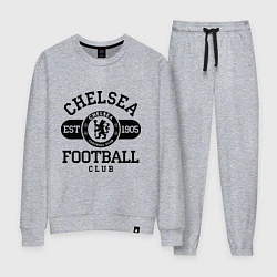 Костюм хлопковый женский Chelsea Football Club, цвет: меланж