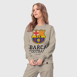 Костюм хлопковый женский Barcelona Football Club, цвет: миндальный — фото 2