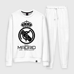 Костюм хлопковый женский Real Madrid, цвет: белый