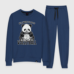 Костюм хлопковый женский Volleyball Panda, цвет: тёмно-синий