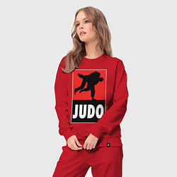 Костюм хлопковый женский Judo, цвет: красный — фото 2