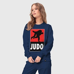 Костюм хлопковый женский Judo, цвет: тёмно-синий — фото 2