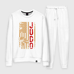 Костюм хлопковый женский USA Judo, цвет: белый