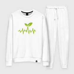 Костюм хлопковый женский Vegan Pulse, цвет: белый
