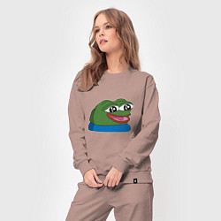 Костюм хлопковый женский Pepe happy Пепе хеппи, цвет: пыльно-розовый — фото 2