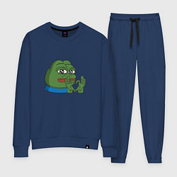 Костюм хлопковый женский Pepe love пепе лов, цвет: тёмно-синий