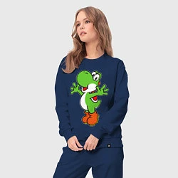 Костюм хлопковый женский Yoshi, цвет: тёмно-синий — фото 2