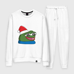 Костюм хлопковый женский Pepe, pepe happy, Пепе хеппи, pepe happy new year, цвет: белый