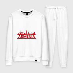 Костюм хлопковый женский Armenia in Red, цвет: белый