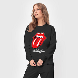 Костюм хлопковый женский Rolling Stones Роллинг Стоунз, цвет: черный — фото 2