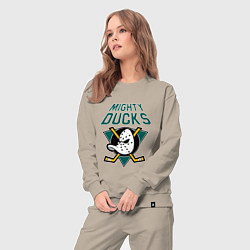 Костюм хлопковый женский Анахайм Дакс, Mighty Ducks, цвет: миндальный — фото 2