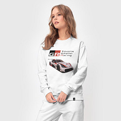 Костюм хлопковый женский Toyota Gazoo Racing Team, Finland, цвет: белый — фото 2