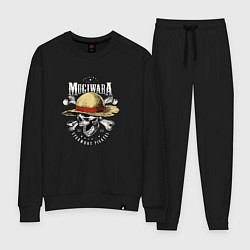 Костюм хлопковый женский MUGIWARA ONE PIECE ВАН ПИС, цвет: черный