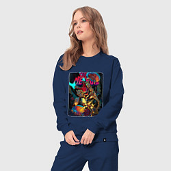 Костюм хлопковый женский Power Metroid Dread, цвет: тёмно-синий — фото 2