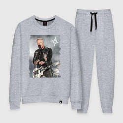 Костюм хлопковый женский James Alan Hetfield - Metallica vocalist, цвет: меланж