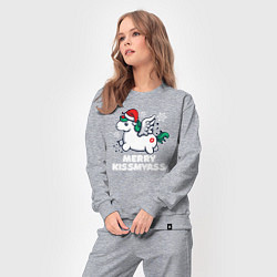Костюм хлопковый женский Merry Kissmyass Unicorn, цвет: меланж — фото 2