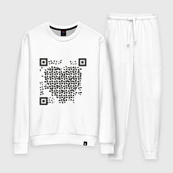 Костюм хлопковый женский QR Love, цвет: белый